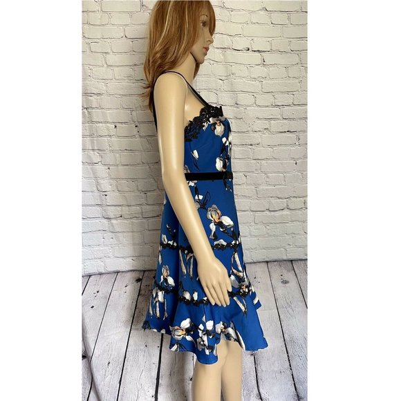 NWT New Anthropologie Foxiedox Carmella Mini Dress Velvet Lace Trim Size 6 - Picture 9 of 12